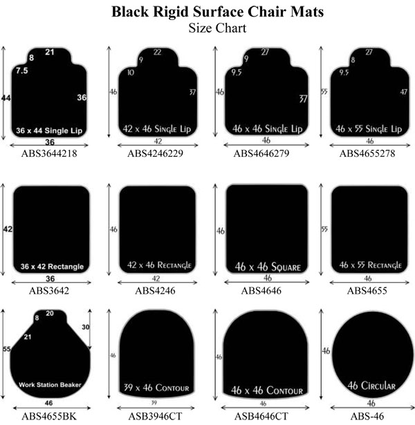 Premium Black Chair Mats are Black Desk Mats by American Floor Mats